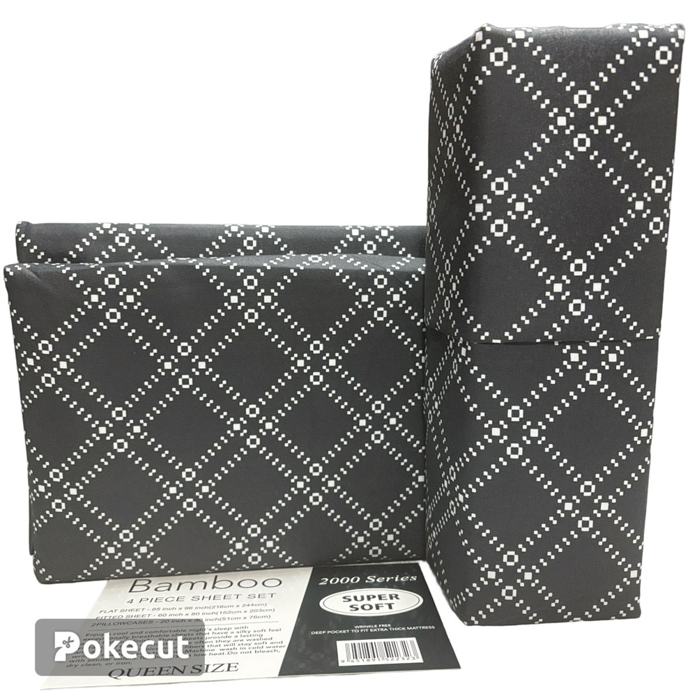 Black Patterned Men's Accessory Set - image 1